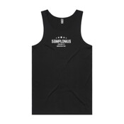 Mens Singlet White Logo